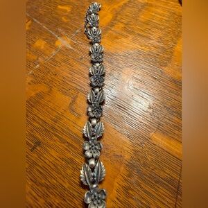 Floral Silver-toned bracelet